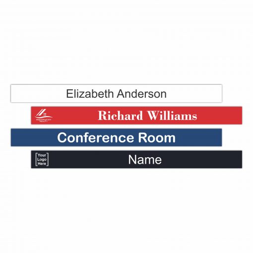 12" x 1" Office Name Plate Signs – Engraved Plastic