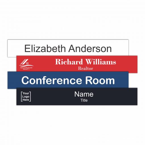 14" x 2" Office Name Plate Signs – Engraved Plastic