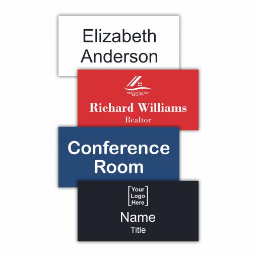 6" x 3" Office Name Plate Signs – Engraved Plastic