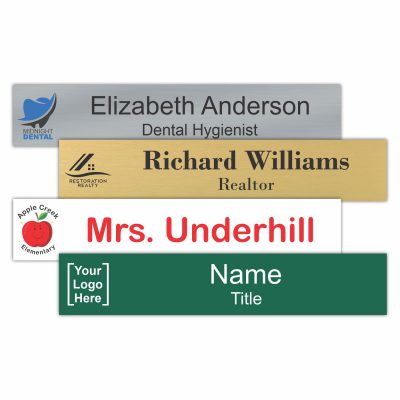 Custom Office Name Plates, Metal, Color Printing 8x15 - NapNameplates.com