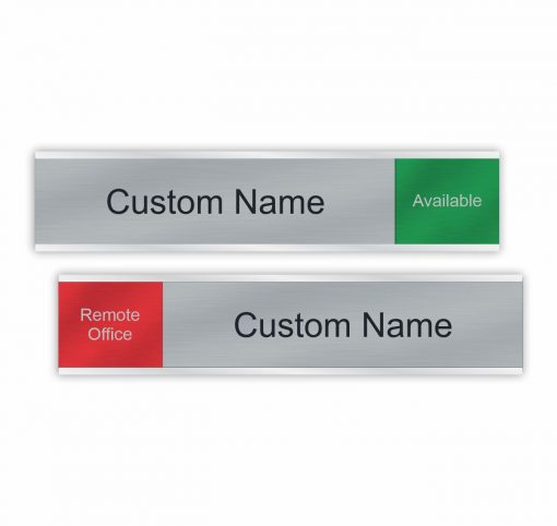 Hybrid Work Schedule Availability Slider Custom Nameplate Signs 6"x1" or 10"x2" - Image 2