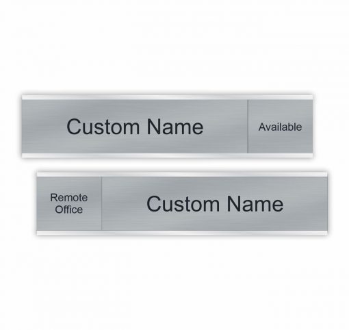 Hybrid Work Schedule Availability Slider Custom Nameplate Signs 6"x1" or 10"x2"