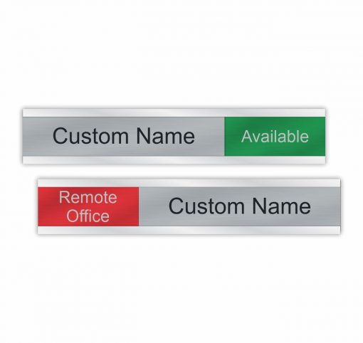 Hybrid Work Schedule Availability Slider Custom Nameplate Signs 6"x1" or 10"x2" - Image 4