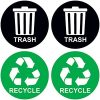 Trash and Recycle Vinyl Signs