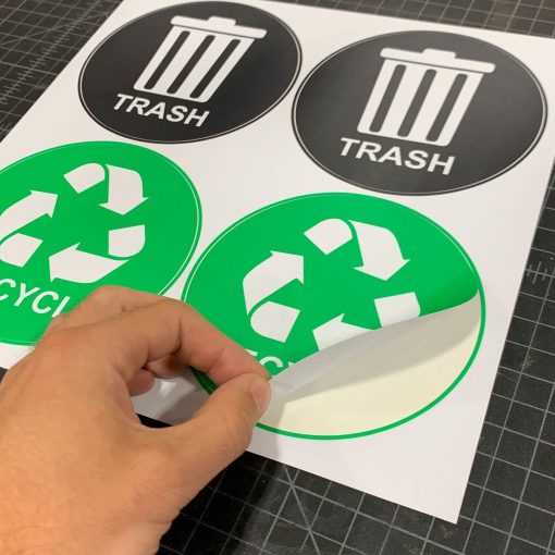 Trash and Recycle Vinyl Signs - Image 2