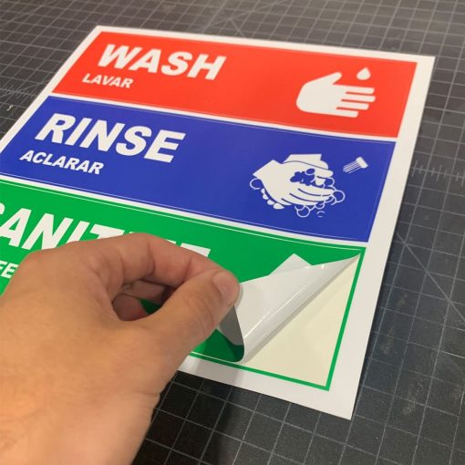 Wash, Rinse, Sanitize Vinyl Decals - Image 2