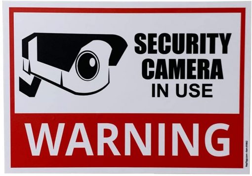 10" x 7" Security Camera in Use Vinyl Sign