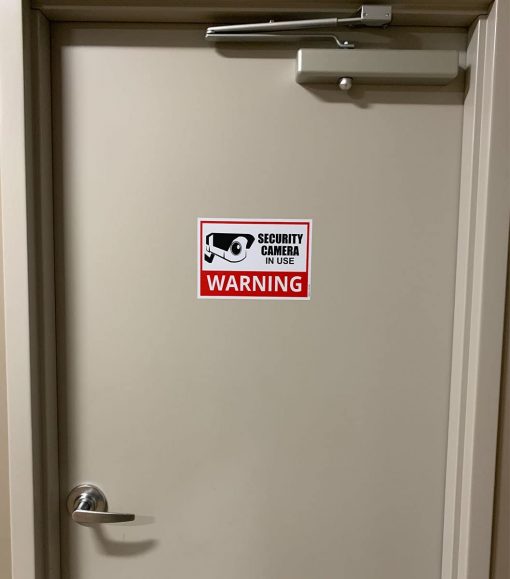 10" x 7" Security Camera in Use Vinyl Sign - Image 2