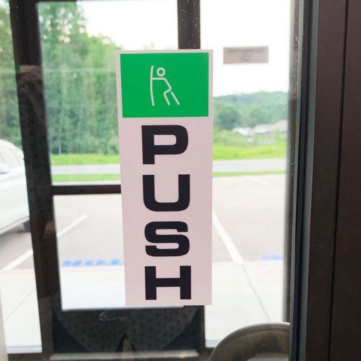 2" x 5.5" Push & Pull Vinyl Decals