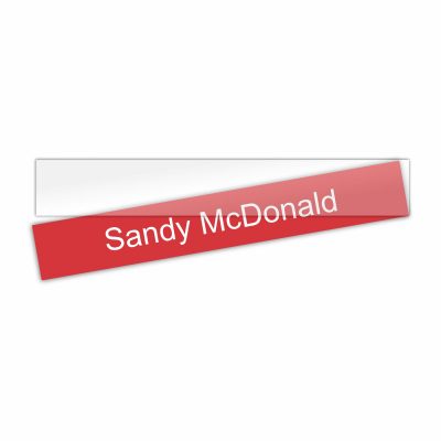 10" x 1.5" Plastic Inserts for Nameplate Holders / Pack of 10