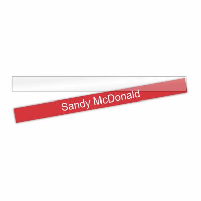 12" x 1" Plastic Inserts for Nameplate Holders / Pack of 10