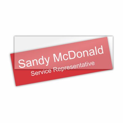 12" x 4" Plastic Inserts for Nameplate Holders / Pack of 5