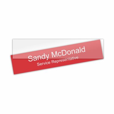 14" x 3" Plastic Inserts for Nameplate Holders / Pack of 5