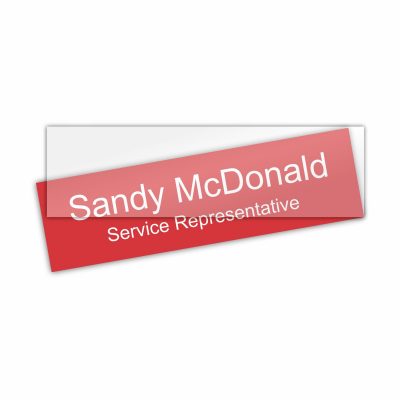 14" x 4" Plastic Inserts for Nameplate Holders / Pack of 5