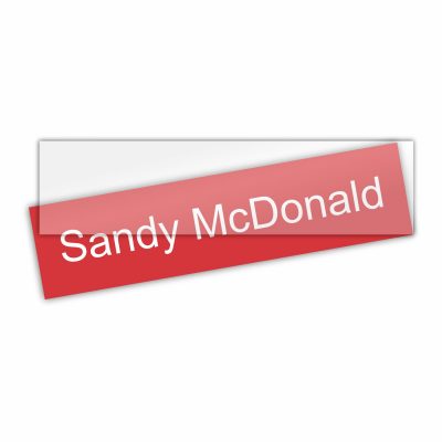 6" x 1.5" Plastic Inserts for Nameplate Holders / Pack of 10