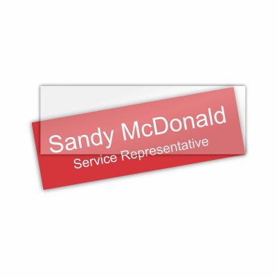 6" x 2" Plastic Inserts for Nameplate Holders / Pack of 10