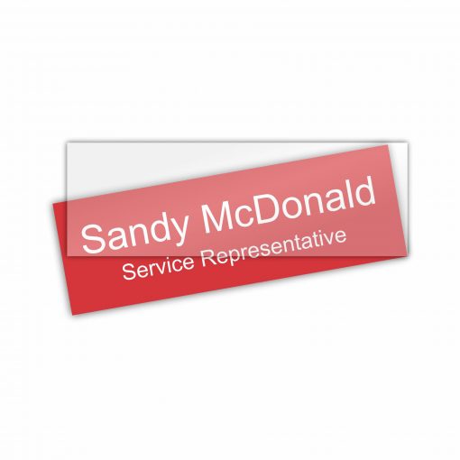 6" x 2" Plastic Inserts for Nameplate Holders / Pack of 10