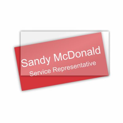 6" x 3" Plastic Inserts for Nameplate Holders / Pack of 10