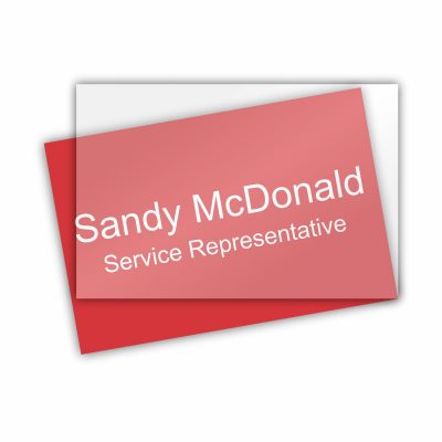 6" x 4" Plastic Inserts for Nameplate Holders / Pack of 10