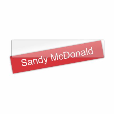 8" x 1.5" Plastic Inserts for Nameplate Holders / Pack of 10