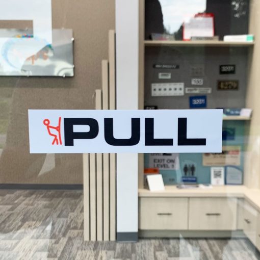 5.5" x 1.25" Push & Pull Vinyl Decals - Image 2