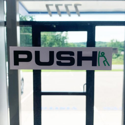 5.5" x 1.25" Push & Pull Vinyl Decals