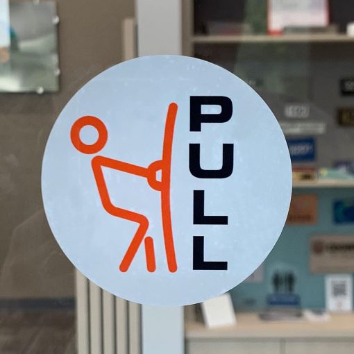 3" Push & Pull Double Sided Vinyl Decal - Image 2
