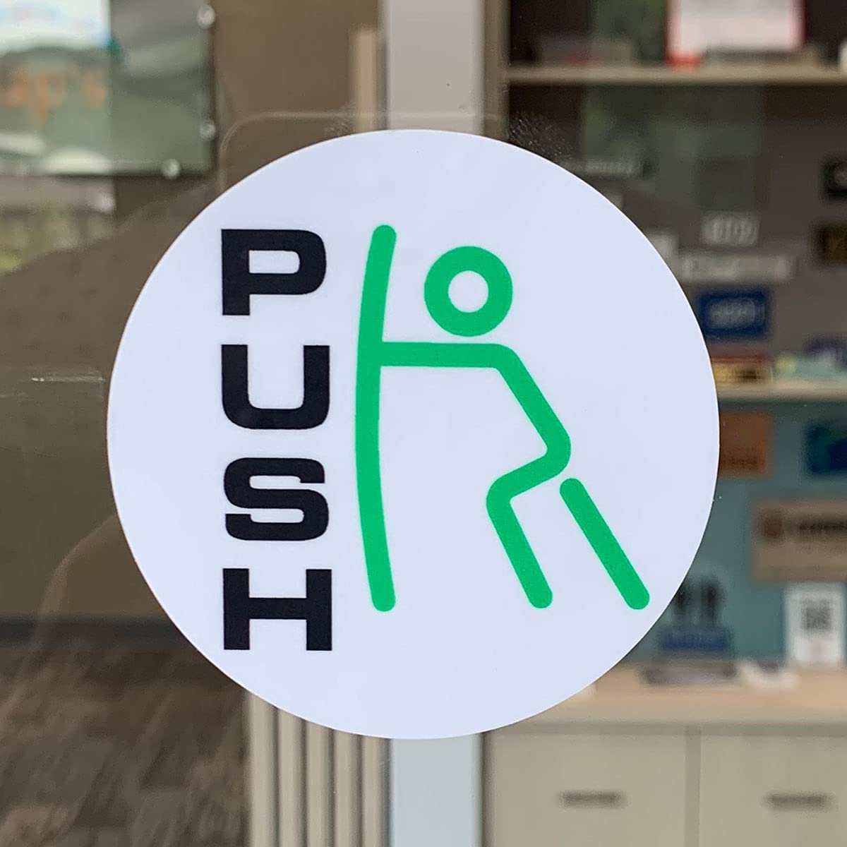 Push Pull Vinyl Sticker Sign 