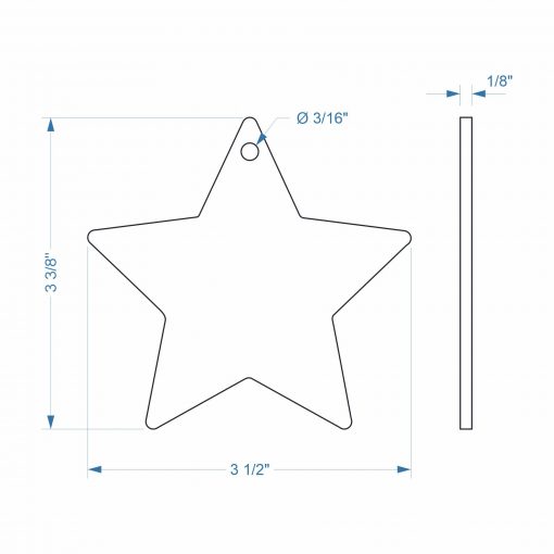 Star Shaped Custom Acrylic Holiday Ornament - Image 7
