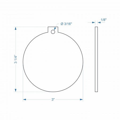 Bauble Shaped Custom Acrylic Holiday Ornament - Image 7