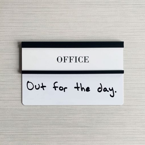 8" x 5" Dry Erase Whiteboard with Executive Nameplate Holder - Image 2
