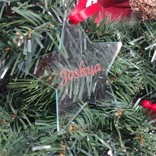 Star Shaped Custom Acrylic Holiday Ornament - Image 2