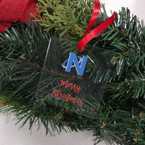 Square Shaped Custom Acrylic Holiday Ornament - Image 3