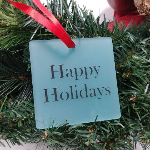 Square Shaped Custom Acrylic Holiday Ornament - Image 2