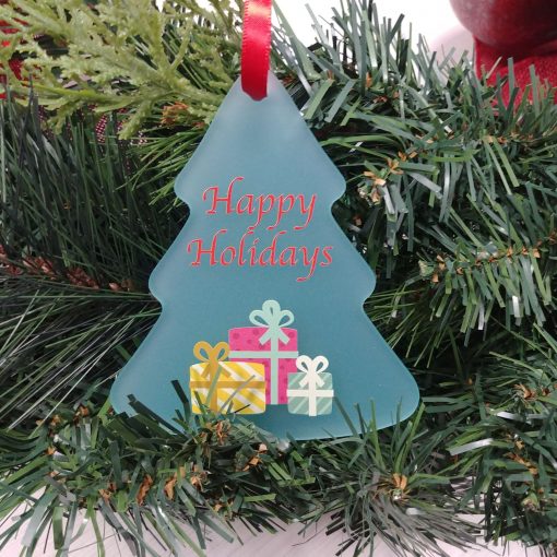 Tree Shaped Custom Acrylic Holiday Ornament