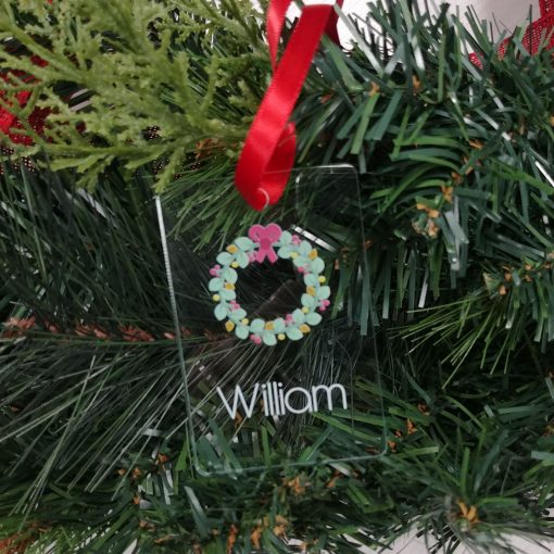 Rectangle Shaped Custom Acrylic Holiday Ornament - Image 2