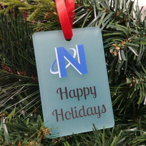 Rectangle Shaped Custom Acrylic Holiday Ornament