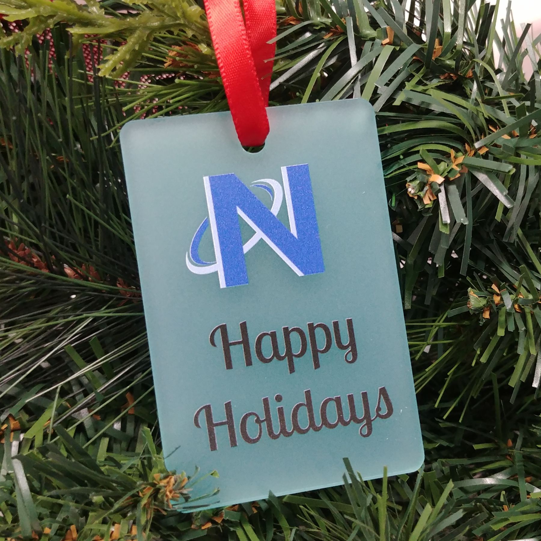 Rectangle Shaped Custom Acrylic Holiday Ornament - NapNameplates