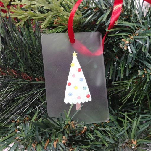 Rectangle Shaped Custom Acrylic Holiday Ornament - Image 3