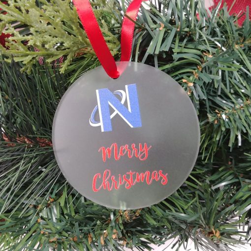 Circle Shaped Custom Acrylic Holiday Ornament - Image 3