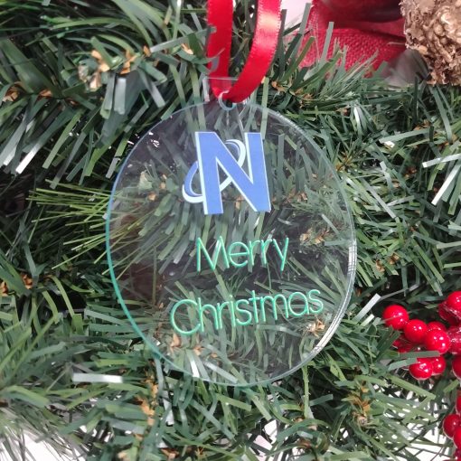 Bauble Shaped Custom Acrylic Holiday Ornament - Image 3