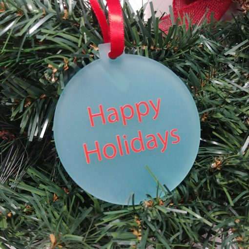Bauble Shaped Custom Acrylic Holiday Ornament