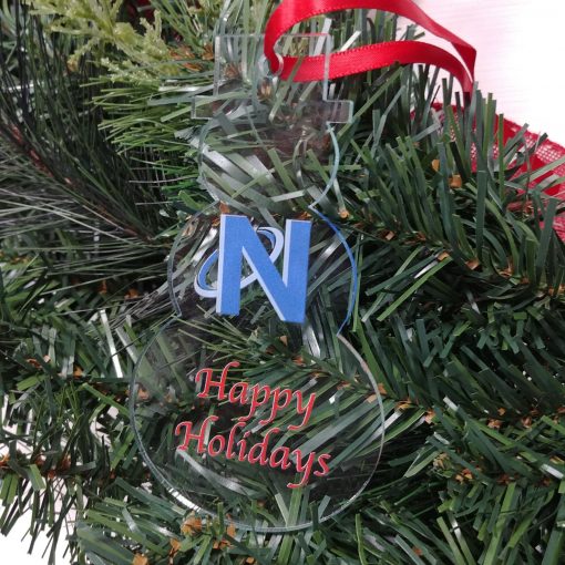 Snowman Shaped Custom Acrylic Holiday Ornament - Image 2