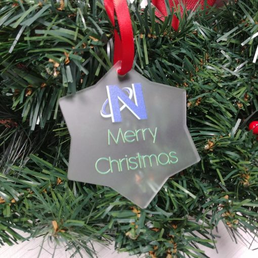 Star Burst Shaped Custom Acrylic Holiday Ornament