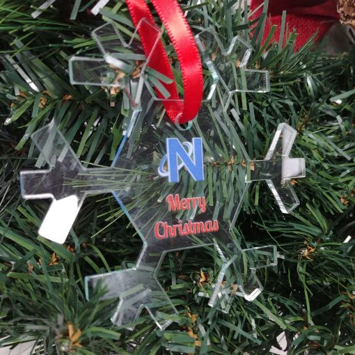 Snowflake Shaped Custom Acrylic Holiday Ornament - Image 2