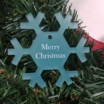 Tree Shaped Custom Acrylic Holiday Ornament - NapNameplates