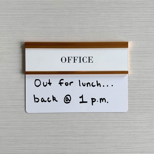 8" x 5" Dry Erase Whiteboard with Executive Nameplate Holder - Image 3