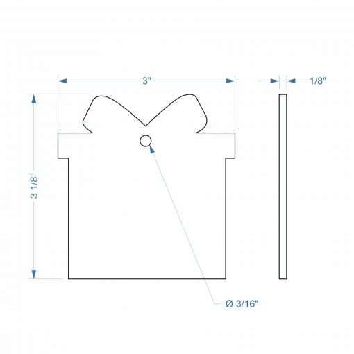 Present-Shaped Custom Acrylic Holiday Ornament - Image 7