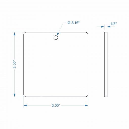 Square Shaped Custom Acrylic Holiday Ornament - Image 7
