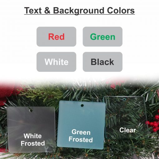 Circle Shaped Custom Acrylic Holiday Ornament - Image 4